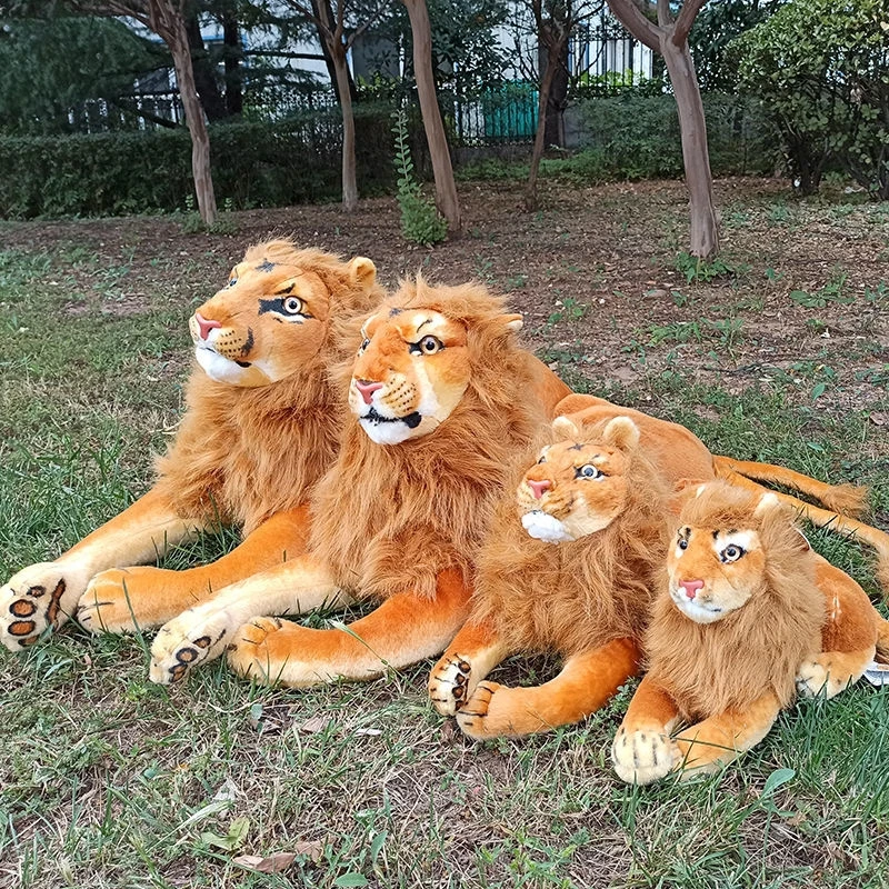 

Simulation Animal Jungle Lion Lying Lion Plush Toy Soft Doll Kids Toy Sofa Pillow Birthday Gift h2358