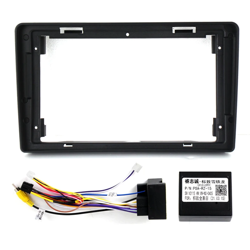 Multimedia Player Car Panel Kit Bezel Frame for Citroen Berlingo 2008-2019 9inch Car Multimedia Radio Panel Frame Cables CANBUS