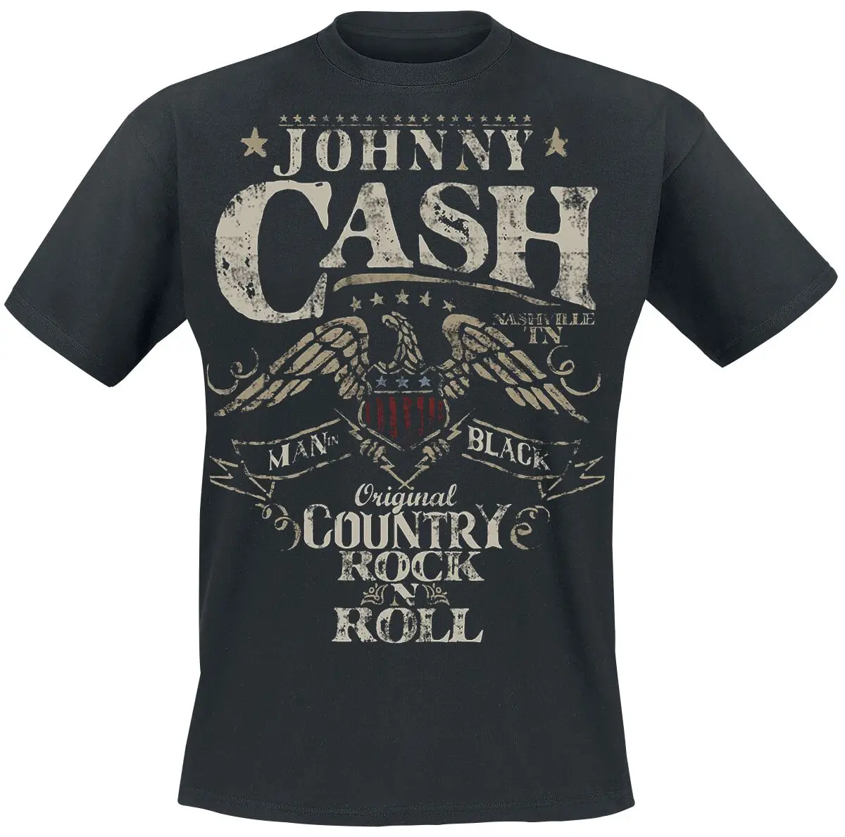 American Rebel Johnny Cash T-Shirt Men Women Metal Rock Band Graphic Tee 100% Cotton Summer Streetwear Top