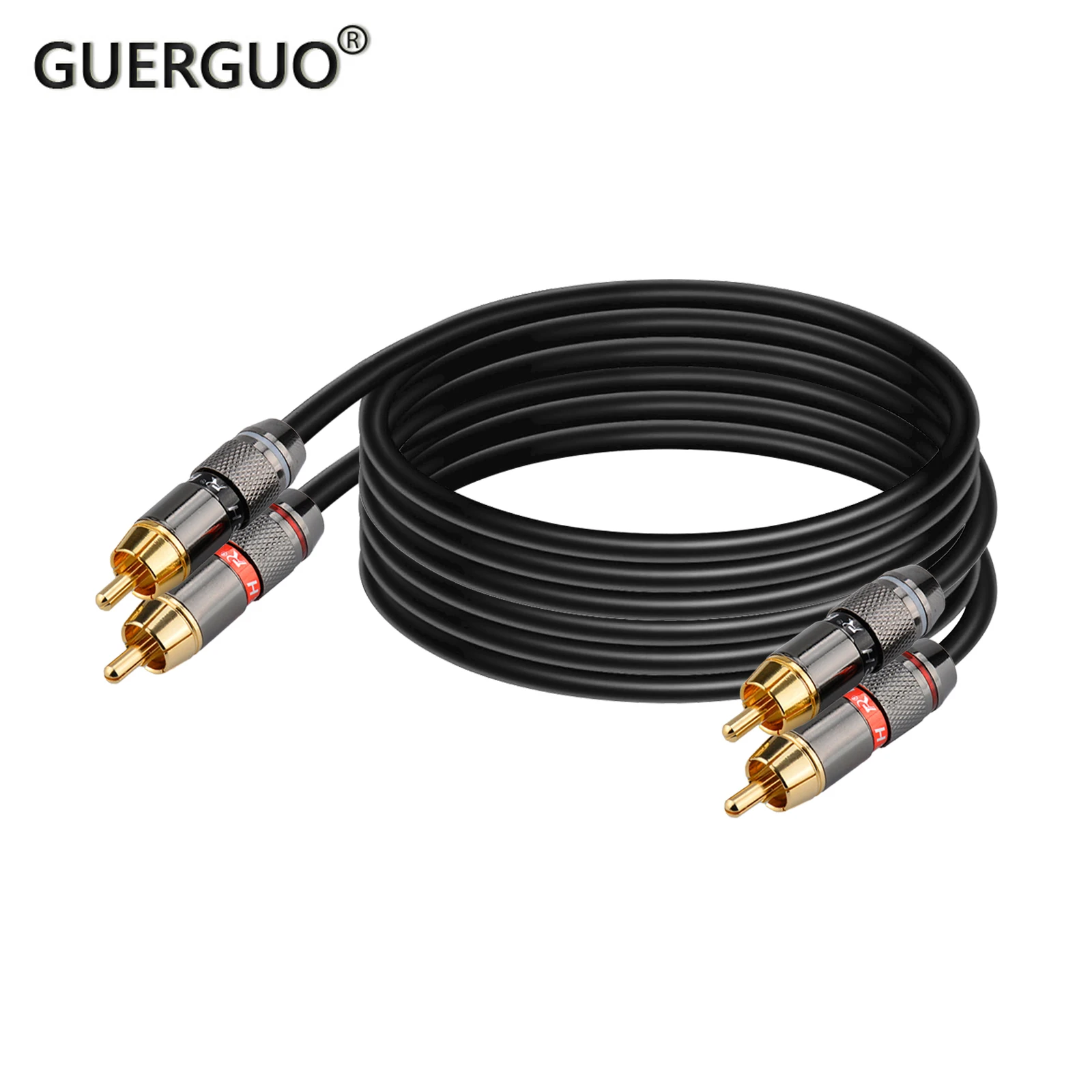 RIIEYOCA Cavo RCA Audio 0.3m – 2 RCA Maschio A 2 RCA Maschio, Corto Per Amplificatori E Subwoofer (2 Pezzi)