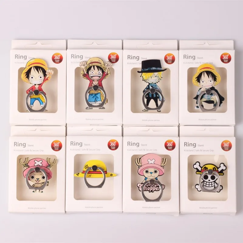 Cute One Piece Mobile Phone Stand Holder Finger Ring Chopper Luffy Phone Ring Buckle Bracket for IPhone Huawei Xiaomi All Phone view 3