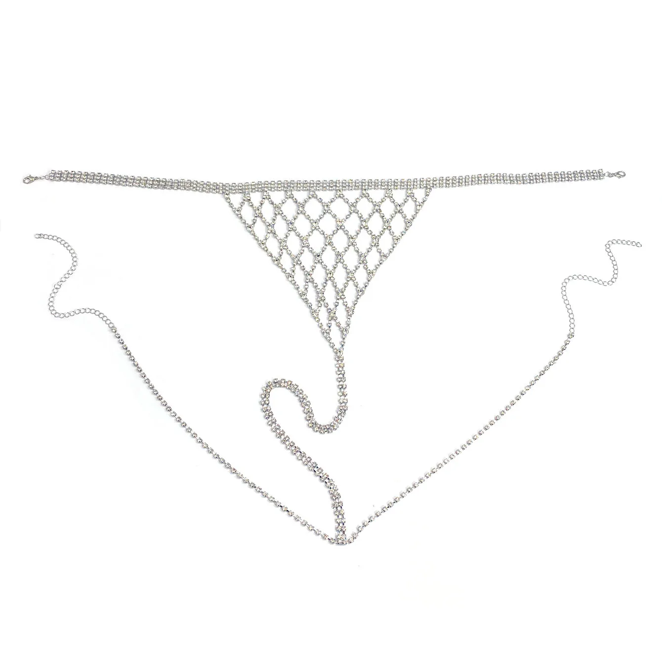 Conjunto de bikini de lujo Sexy para mujer, cadena corporal, sujetador de cristal, Tanga, malla, regalo de fiesta