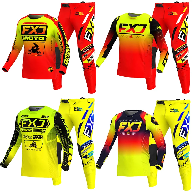 

NEW 2025 FXJ motocross jersey and pants enduro mx gear set motorbike clothing mtb carracing suit Off Road equipment customized