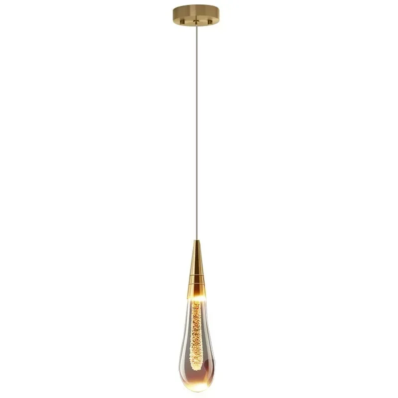 Imagem -05 - Modern Led Glass Pendant Light Pendurado Lâmpada Lustre de Cristal Quarto Cabeceira Banheiro Cozinha Iluminação de Luxo Decoração de Casa