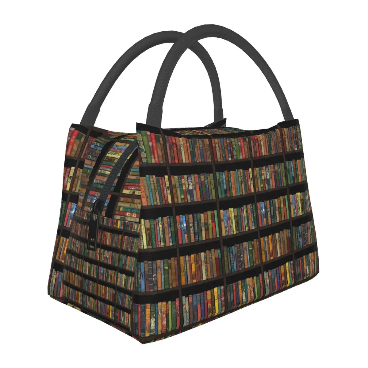 Education Library Book Insulated Lunch Bag for Women Picnic Storage Food Boxes Leakproof Container Cooler Thermal Lunch Box Tote