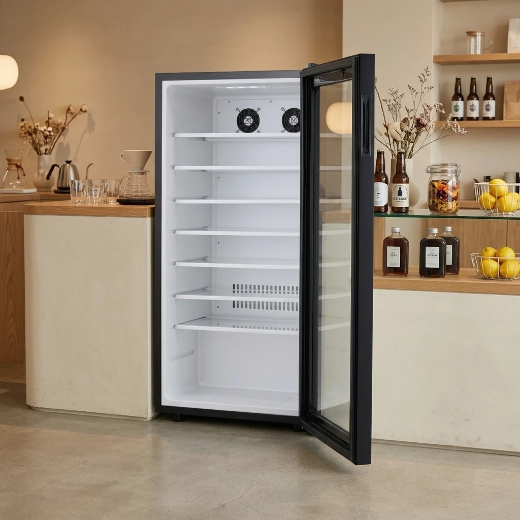 125L Single Door Mini Refrigerator Beer Beverage Cooler Home Hotel Compact Drink Fridge Compressor Cooling