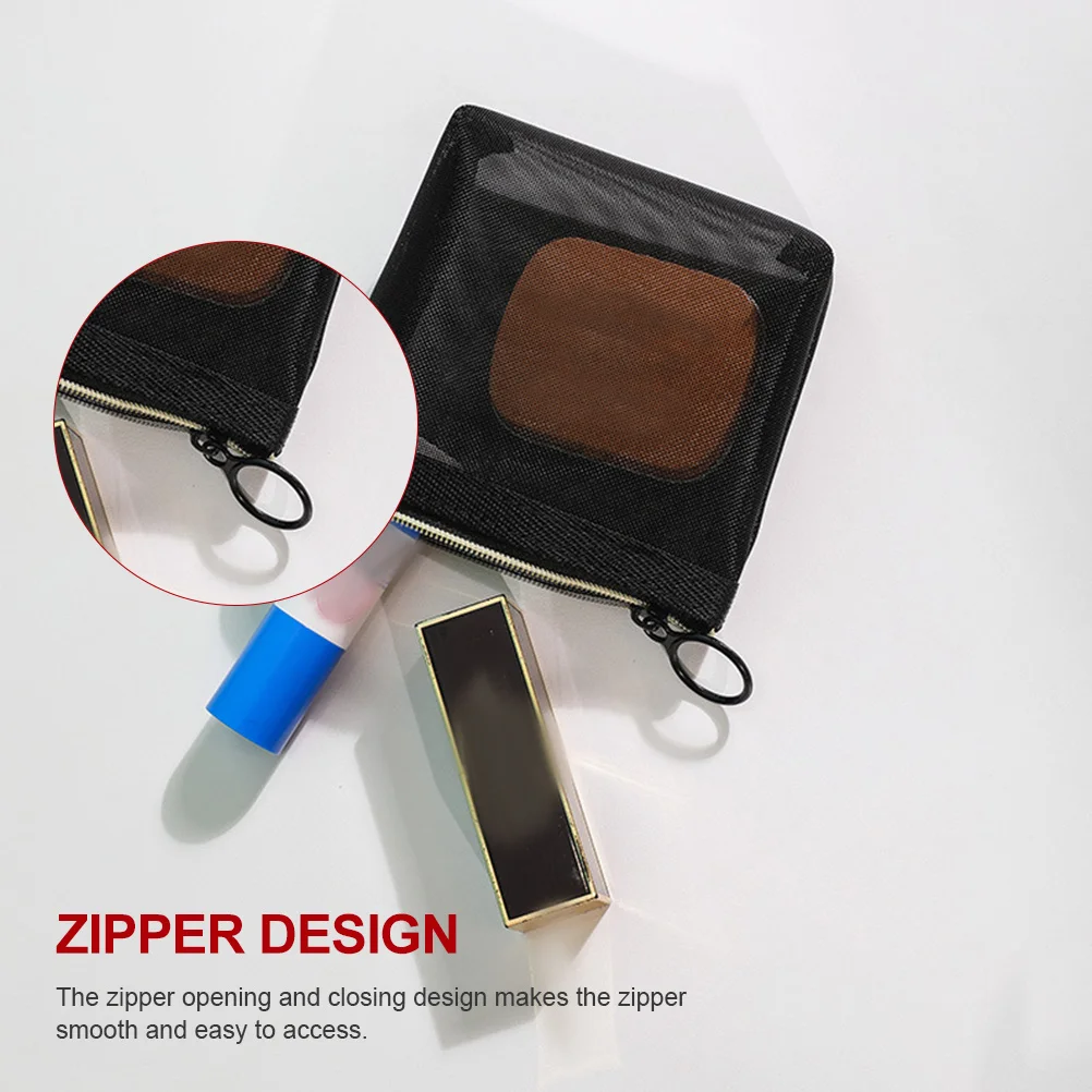 

3pcs Mesh Bag Travel Pouch Waterproof Toiletry Bag Makeup Organizer Portable Skincare Storage Pouch For Women