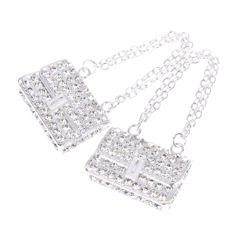 Miniatuur metalen ketting pop handtas speelgoed; Kinderspeelset poppenhuis boodschappentas