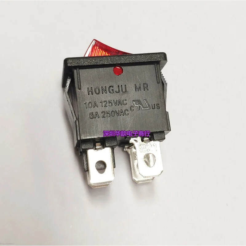 

Выключатель тумблерный HONGJU MR-6-210-C5L-BR, 4-контактный, 2-позиционный, 6А, класс A+ # Красная лампа