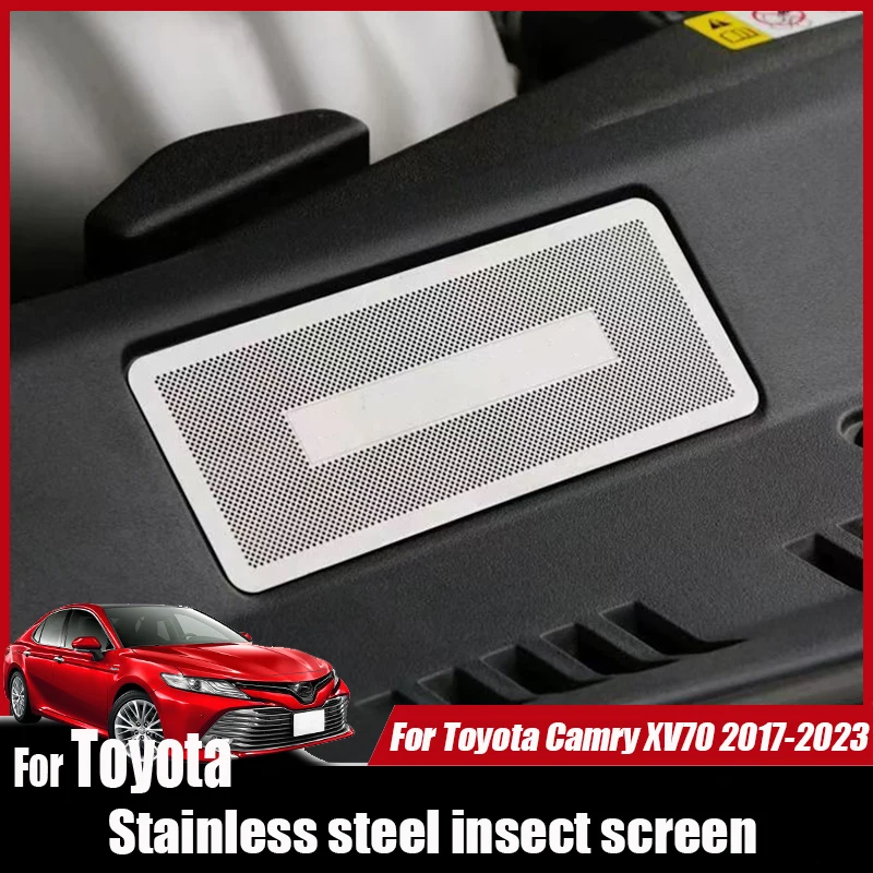 For Toyota Camry XV70 2018 2022 2023 Stainless steel insect screen Snap on installation Hood engine air intake Protective cover