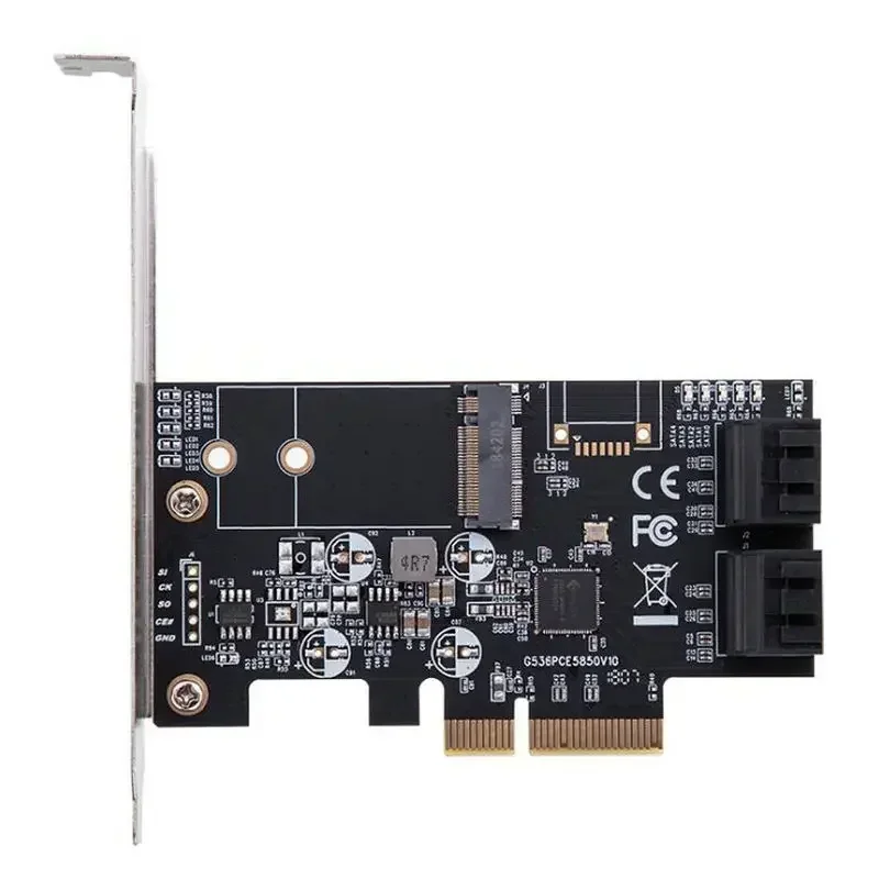 New PCIe 3.0 x2 to M.2(NGFF) B Key and 4 SATAIII 6G internal ports expansion controller card support 2230,2242 size ngff ssd
