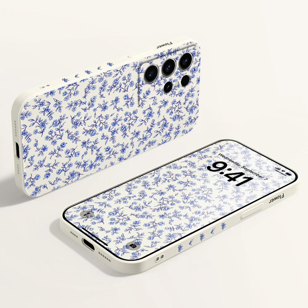 Twisted Floral Phone Case For Samsung Galaxy S26 S25 Edge S24 S23 S22 S21 S20 S10 FE Plus Ultra Silicone Soft Cover view 4