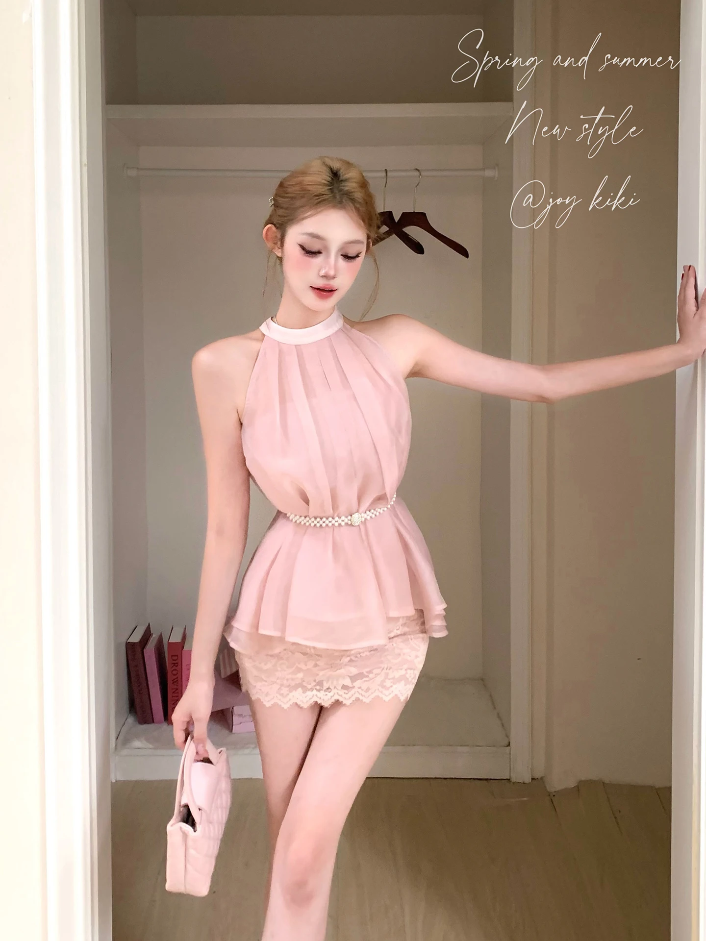 

Joy Kiki Gentle Secret Gentlewoman Sle Slim Fit Vest Nelace Strap Top Versatile Faionable Women's Commute Polyester