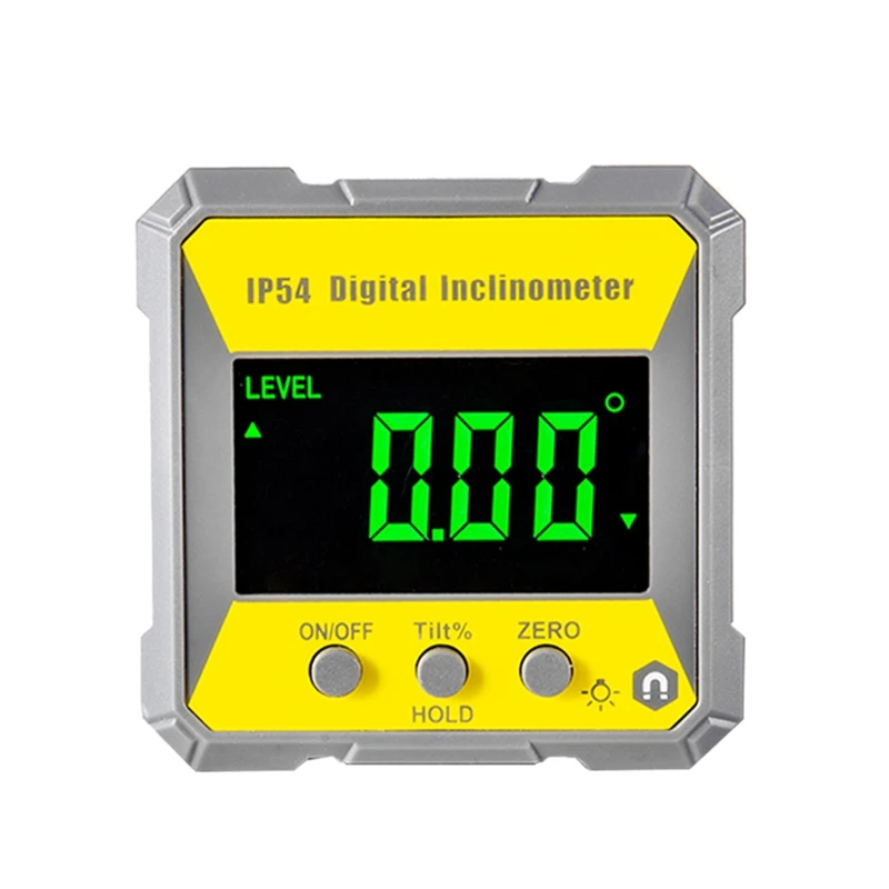 

ABXF-IP54 4X90 Degree Digital Inclinometer Angle Protractor Backlight Protractor Slope Meter Magnetic Electronic Goniometer