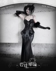 Blood Supply Original Design Snake Skin Sheath Stretchy Slim Gothic Slip Dress Party Shiny Hot Sexy Trumpet Long Dress