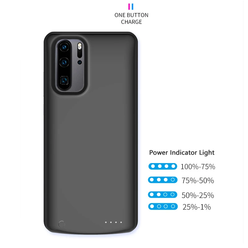 6800mAh Back Clip Power Bank Case Ultra Slim Built-in Plug Large Capacity External Battery Portable Bateria for Huawei P30 P40