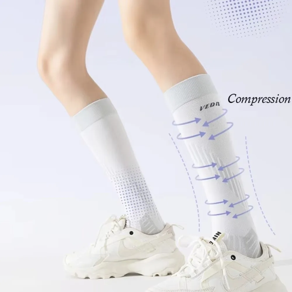 New Non-Slip Compression Socks Sole Support Circulation Knee High Socks Running Cycling Socks Running Athletic