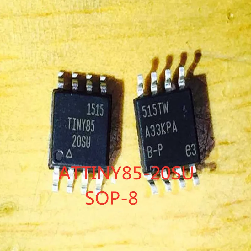 

5 шт./партия, 100% яркости, ATTINY85 INY85 SOP-8, 8-битный микроконтроллер, фотоконтроллер, новый оригинал