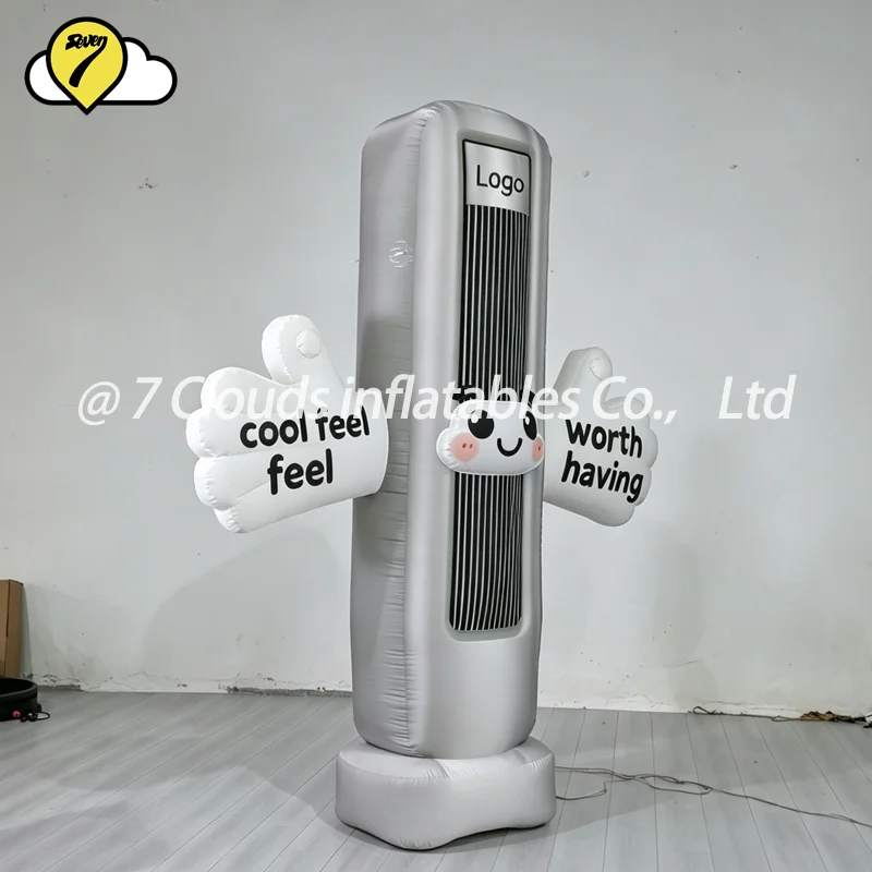 Customized Logo Cartoon inflatables Air Conditioning  Mascot Shape Advertisement Display Promotion Outdoor Event Decoration