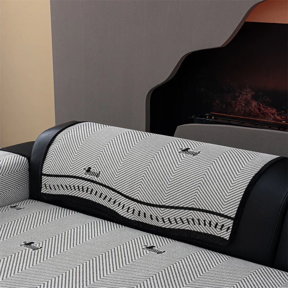 2025 New Autumn and Winter Thickened Light Luxury Corduroy Non-slip Anti-cat Scratch Non-stick Wool Sofa Cushion Cover