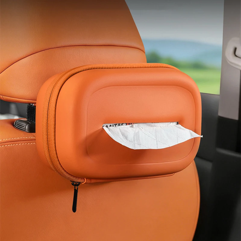

1Pc Nappa Leather Car Tissue Box Holder – 3D Shaped, Non-Slip, Soft, Easy Pull Tissue Dispenser for Car Interior Accessories