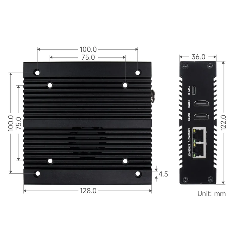 AY14 - Dla Raspberry Pi CM4 NAS Mini Komputer Wielofunkcyjny z Dwukanałowymi Slotami NVME Obsługuje Karty Nano-SLM/Moduły 4G
