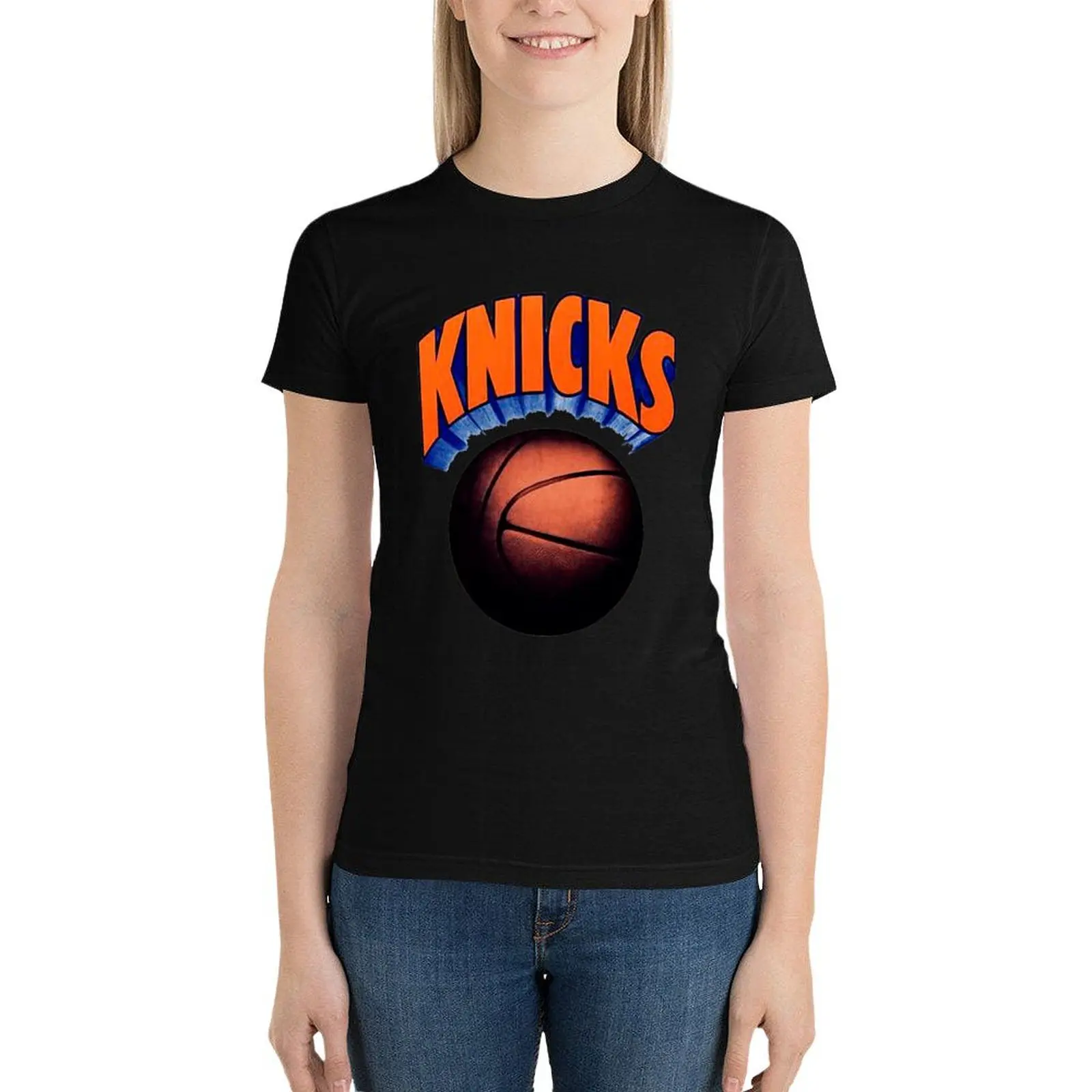 

knicks vintage T-Shirt Female clothing korean fashion Women's tee shirt