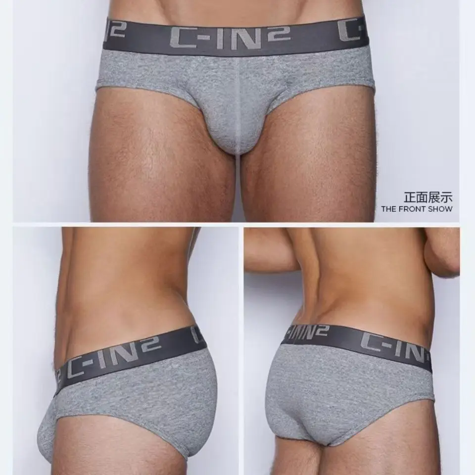 Simple real shot Physical shooting men's underwear briefs fashion pure cotton sweat-absorbing simple fashion pants