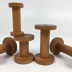 1Pc Vintage Wooden Spools DIY Reels Organizer for Sewing Ribbons Twine Wood Crafts Tools Thread Wire Spool Needlework Supplies