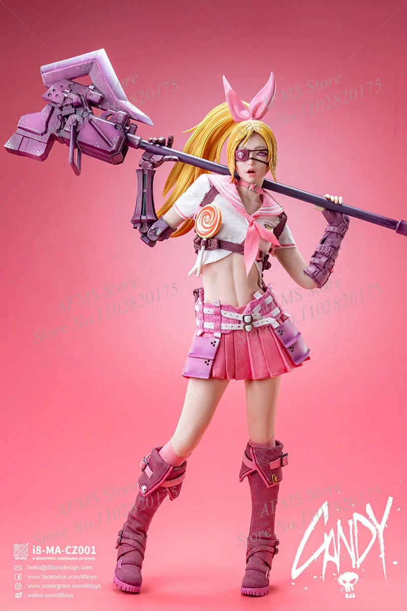 I8Toys I8-MA-CZ001/002 figura coleccionable a escala 1/6, uniforme de caramelo Kawaii JK, figura de acción de soldado para mujer de 12 pulgadas