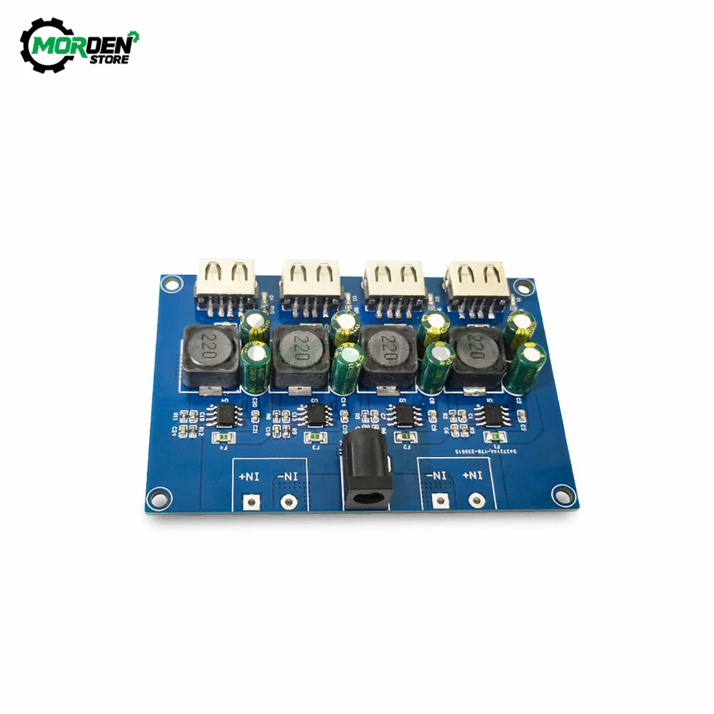 4 Channel USB QC3.0 QC2.0 USB DC-DC Buck Converter Charging Step Down Module to Fast Quick Charger Circuit Board Power Supply