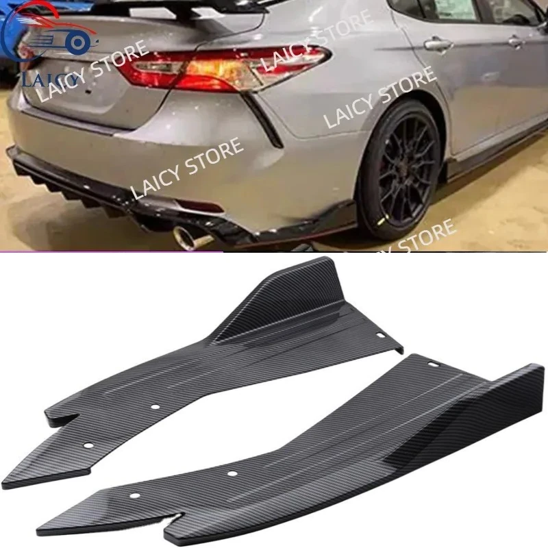 

LAICY Car Rear Bumper Spoiler Lip For T0yota Camry Splitter Diffuser Body Kit Side Skirt Protector Covers Glossy Black