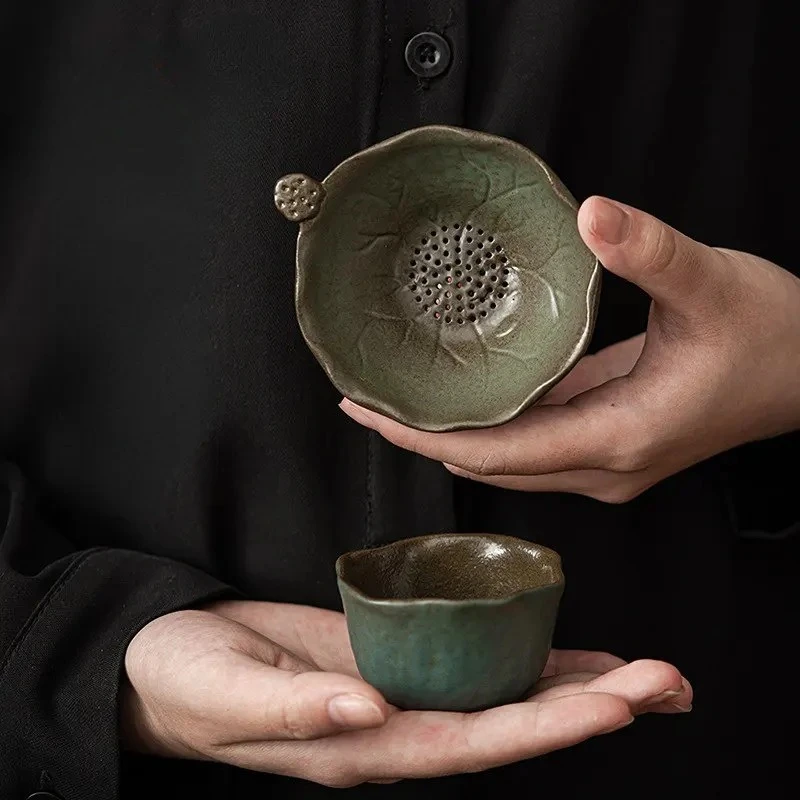 

Lotus Leaf Infuser Japanese Kiln Chang Tea Strainer Qingye Tea Filter Ceramic Filter Group Tea Interval Kung Fu Set