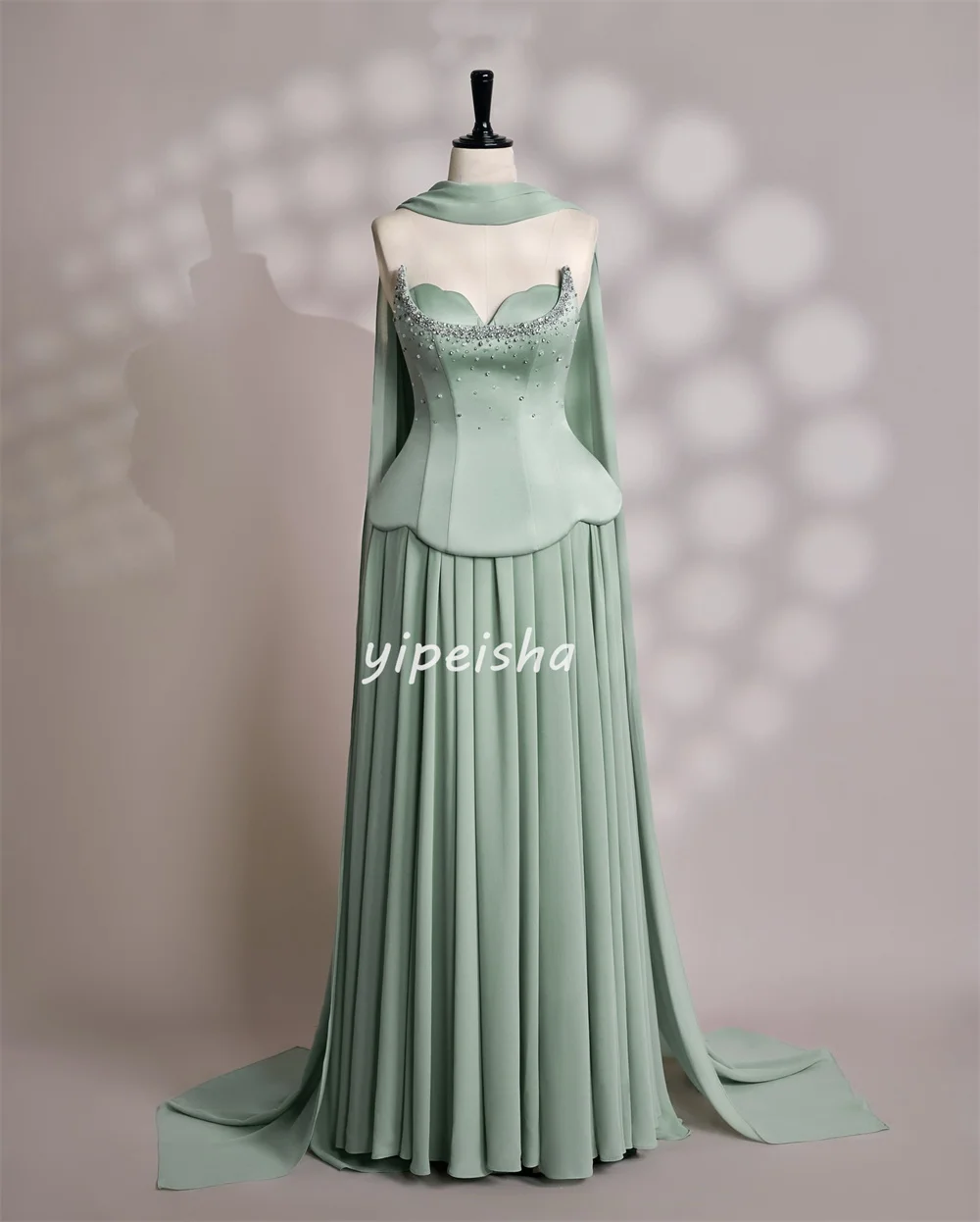 Индивидуальные модные одинаковые шифоновые стразы с бисером, прямые длинные платья без бретелек, платья на заказ, доступны размеры