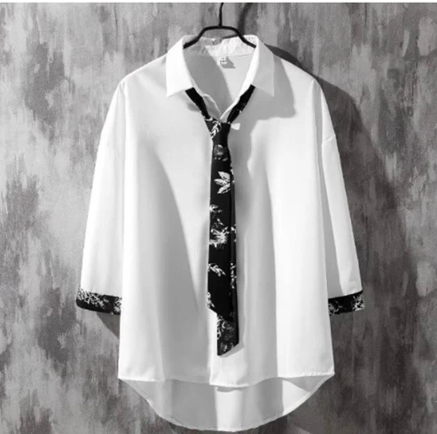 

New solid color shirt for women's fashion casual shirt, 2024 autumn new button tie for women's clothing, shipped within 48 hours
