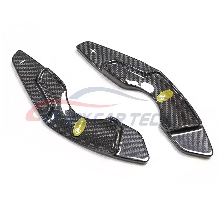 Trim Interior mobil, Paddle Shift roda kemudi serat karbon untuk Model 2008 isf