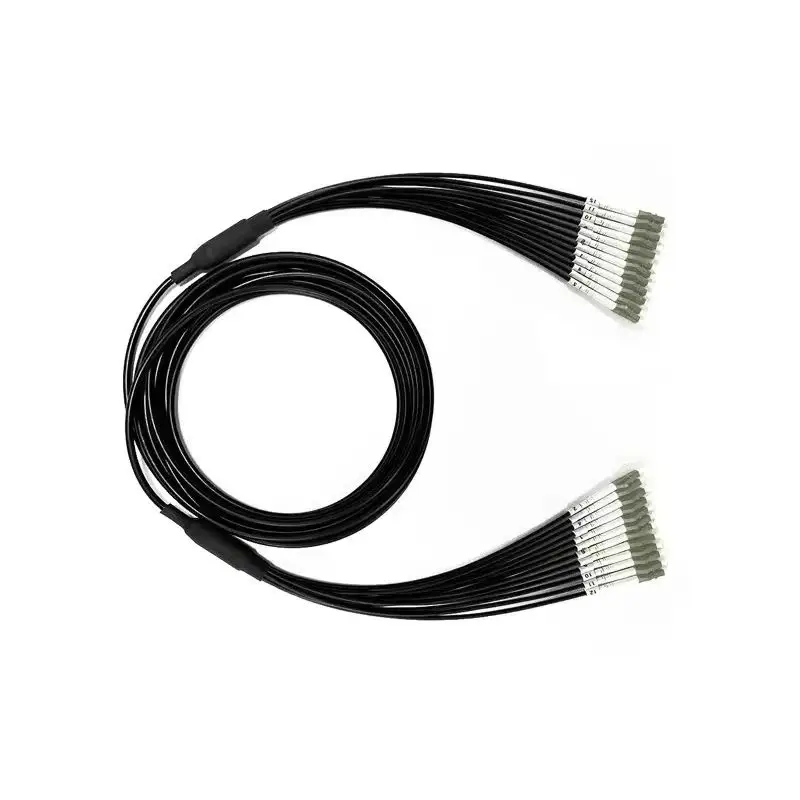 armored fiber jumper OM3 12C TPU 50m60m70m80m100m LC FC SC ST multimode 12 cores 6.0mm extension optical patchcord outdoor ELINK