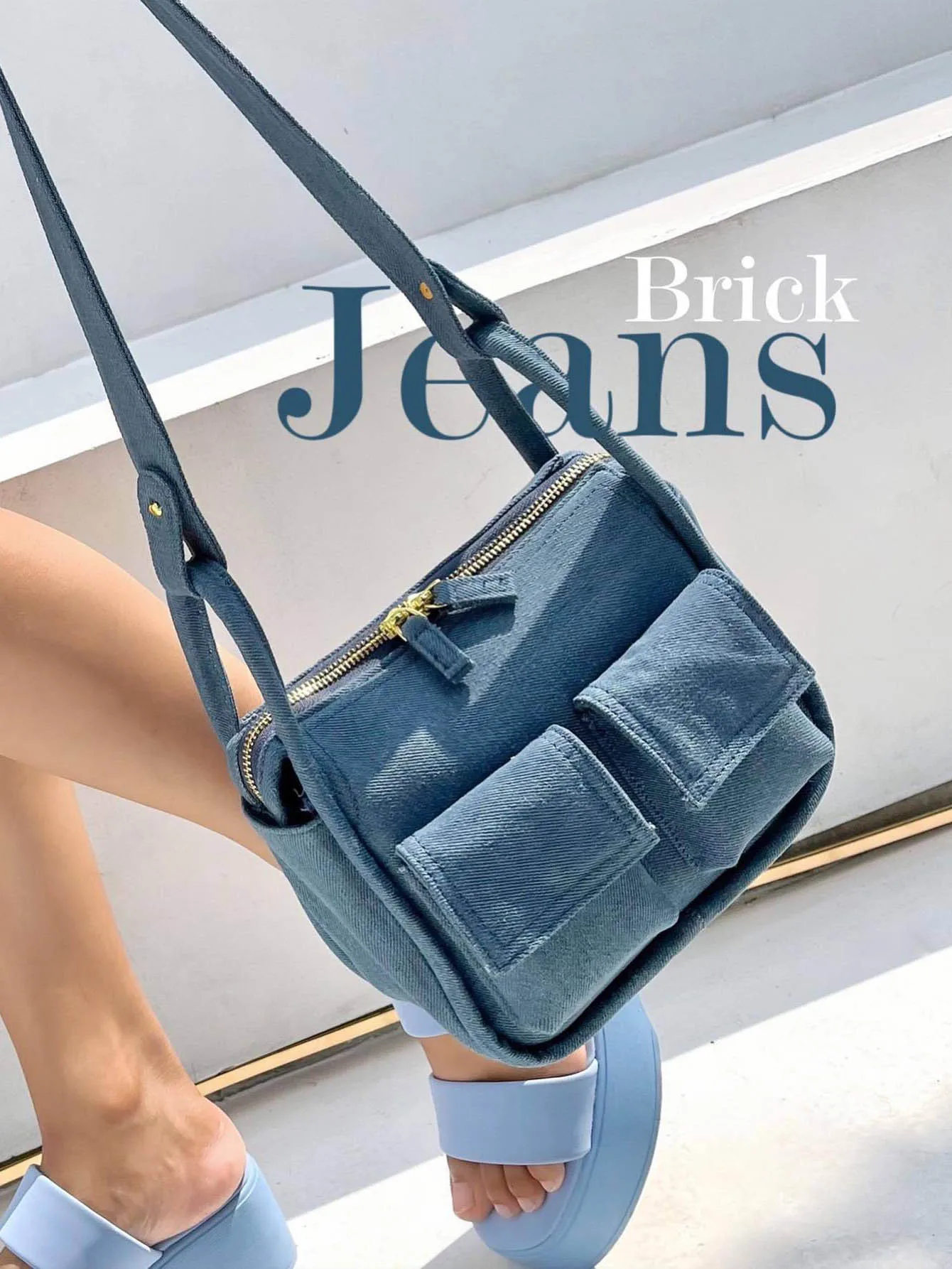 Denim Women\'s Bag 2023 New Canvas Shoulder Bag Fashion Commuter Oblique Straddle Bag Retro Underarm Bag Handbag