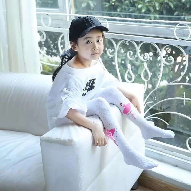 Children's Wear Pantyhose Kids Girl Tights Spring and Autumn Ballet Tights Baby Girl Render Pantyhoses Ballet White Stockings