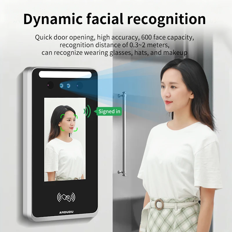 4.3 Inch Touch Screen Face Access Controller, 1000 User AI Attendance Lock RFID Card OEM/ODM
