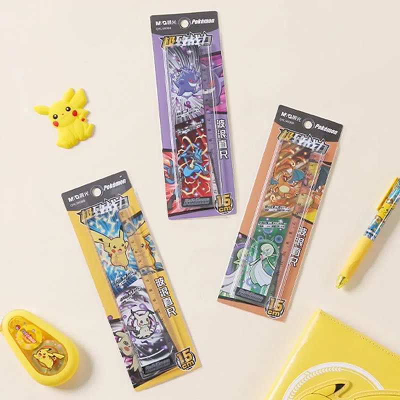 10pcs/lot Creative Pokemon Bookmark Ruler Cute Pikachu Book Mark For Books Office School Office Supplies Stationery Gift