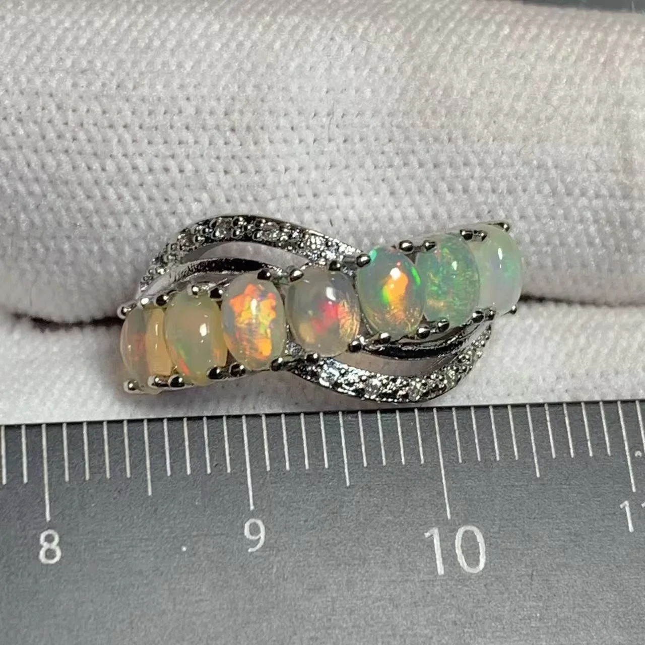 HEYYA STONE Natural Opal Ring For Women Copper Simple Fine Jewelry Stone Gemstone Classic Style