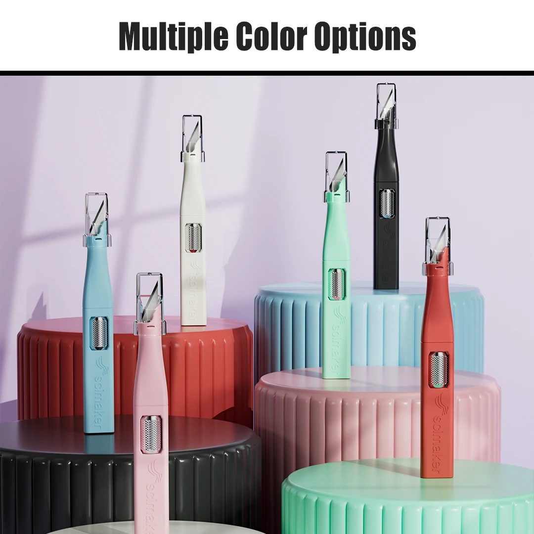

Precision Hobby Knife with Built-in Blade Storage - Hybrid Round-to-Square Grip for 3D Print Cleanup, Cosplay & Vinyl