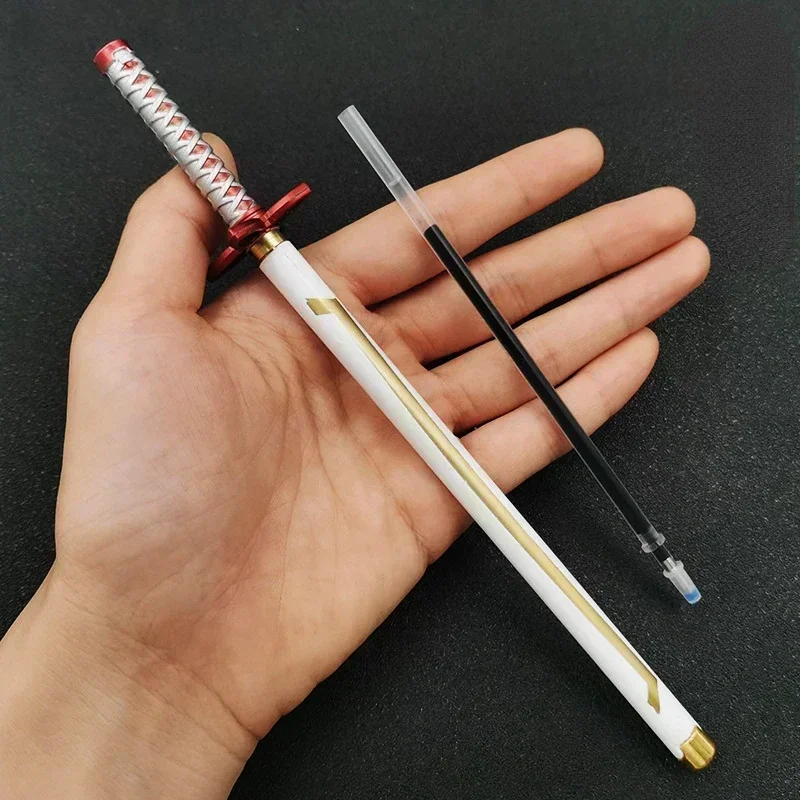 Japão Anime Demônio Modelo Gel Pen, Preta Recarga com Rack, Cosplay Prop, Assassina Arma Espada, Presente do Estudante Kid, Novos Estilos, 0.5mm