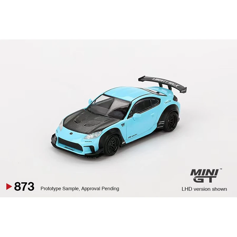 PreSale MINIGT 873 1:64 LBWK GR86 LB Nation Baby Blue Diecast Diorama Model Collection Toys