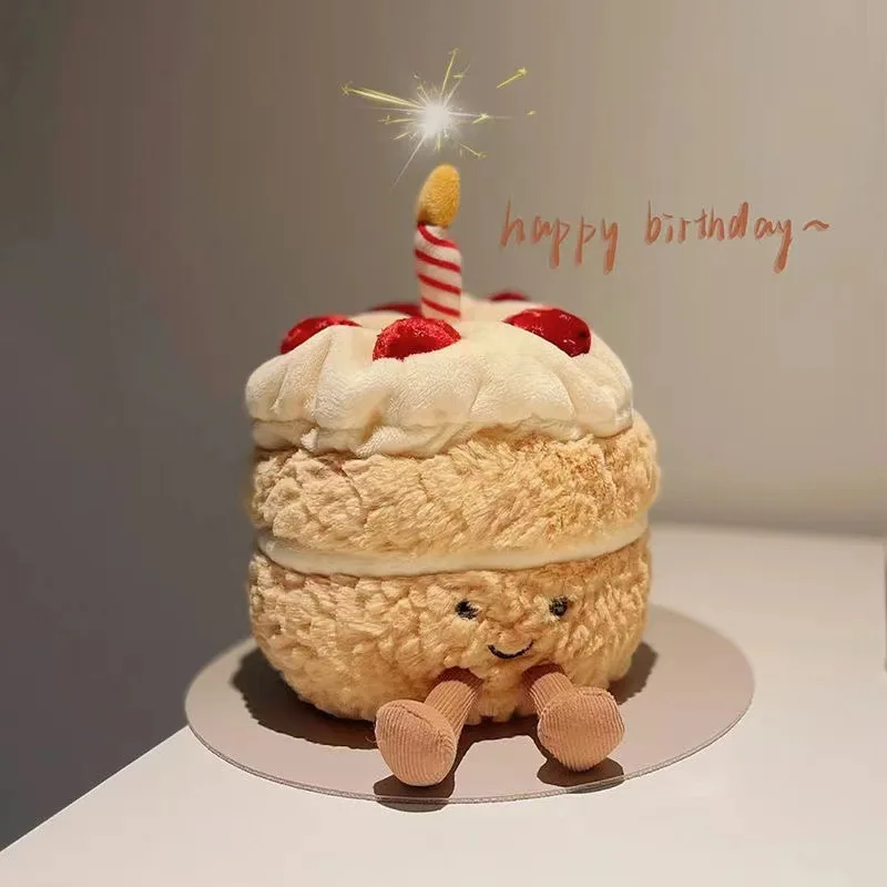 

New Birthday Cake Plush Toy Doll Funny Cake Cloth Doll Cute Fun Pendant Birthday Gift