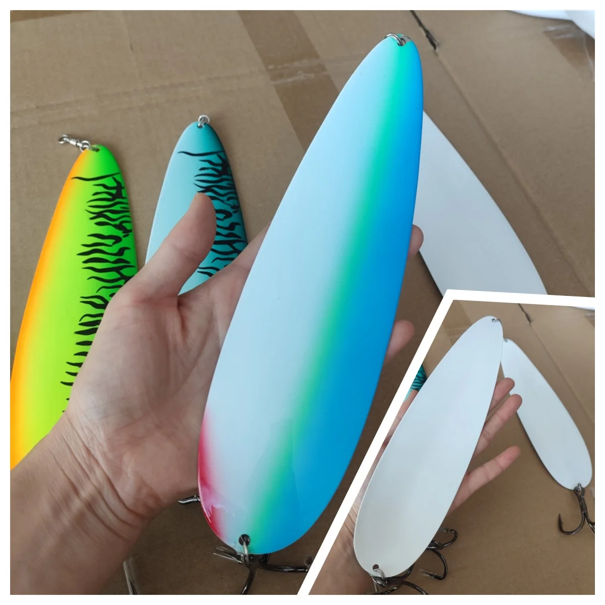 Swolfy Cuchara metálica – Wobbler de fundición lenta para lucio - imagen 5