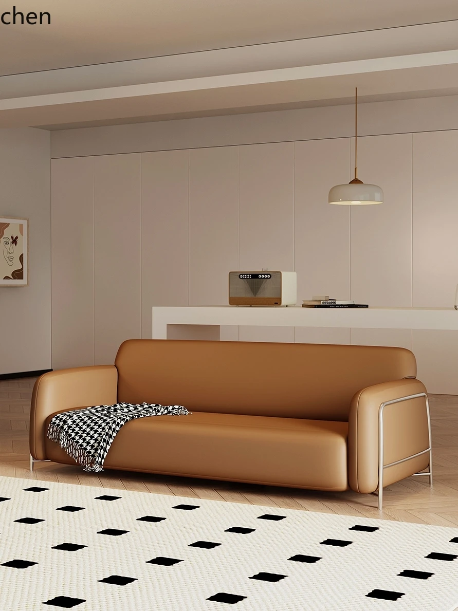 PYH leather art sofa modern simple living room small apartment sitting area reception beauty salon small sofa