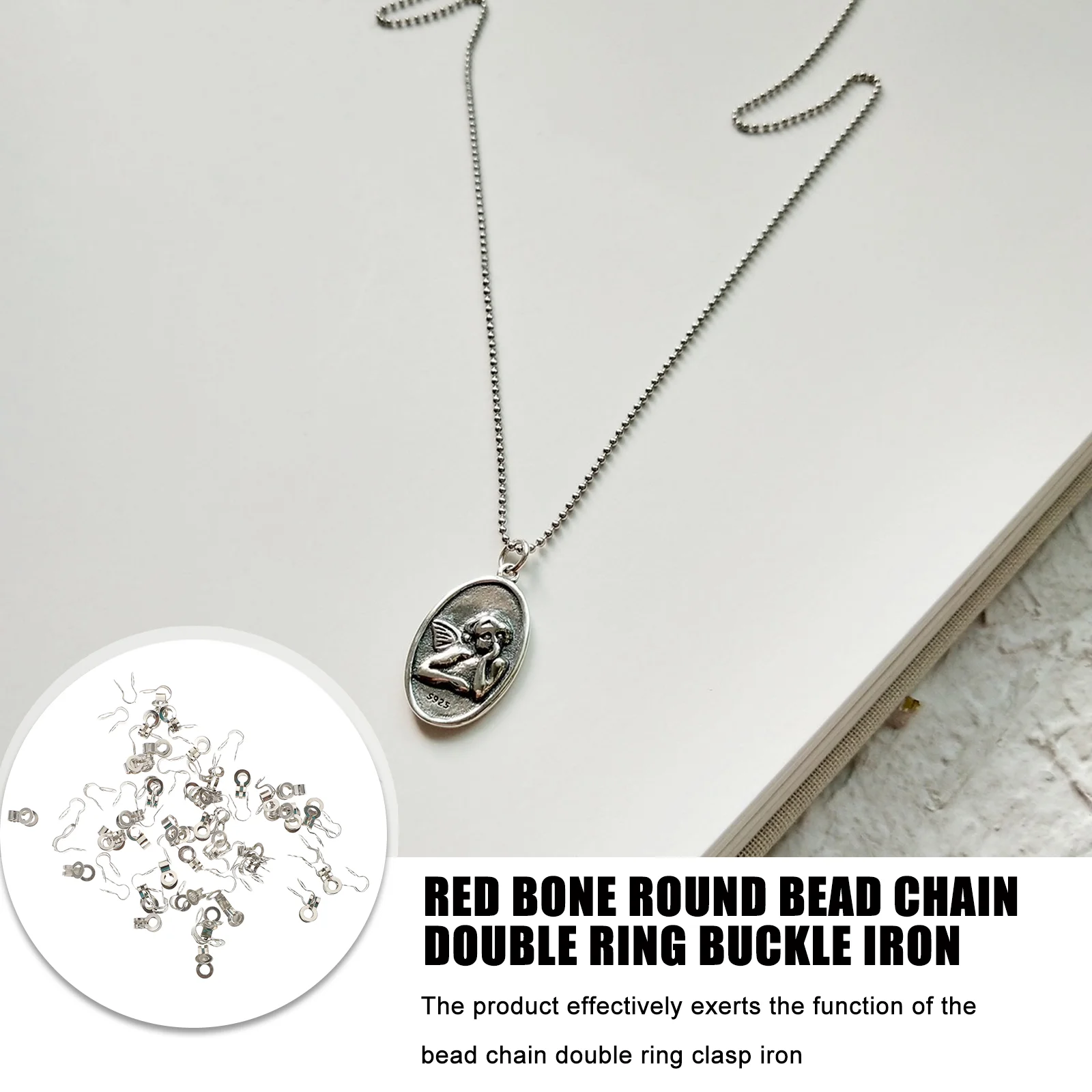 125 Pcs Bead Chain Double Ring Buckle Price Tag Buckles Label Ceiling Fan Connecting Connection Gift Accessories Fixing