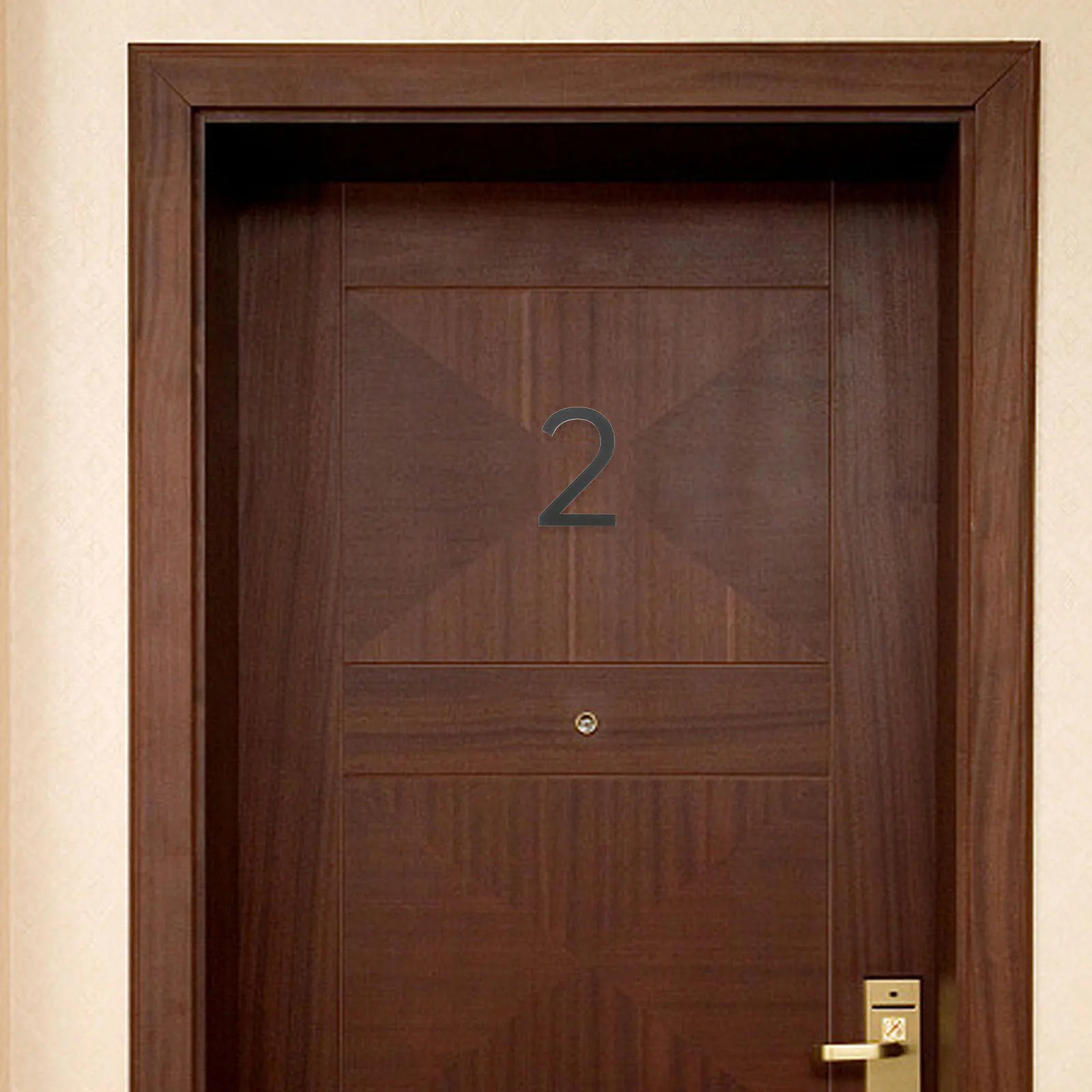 

Black 3D Acrylic Door Number Sticker Room Office Wall Home Address Label Adhesive Mounting No Drill Installation Sign